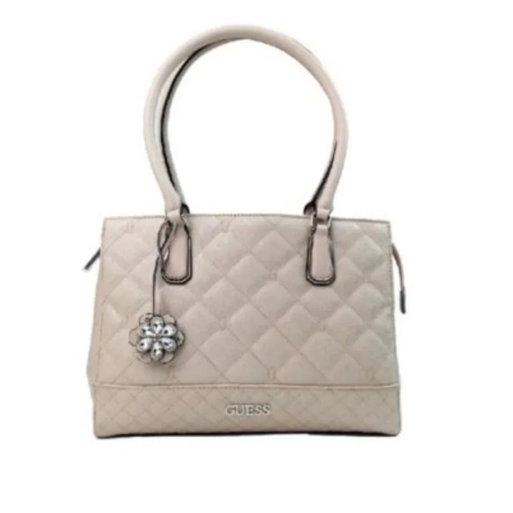 NWT Guess | Gretna Satchel Shoulder Bag Purse in Stone Cream Tan | One Size